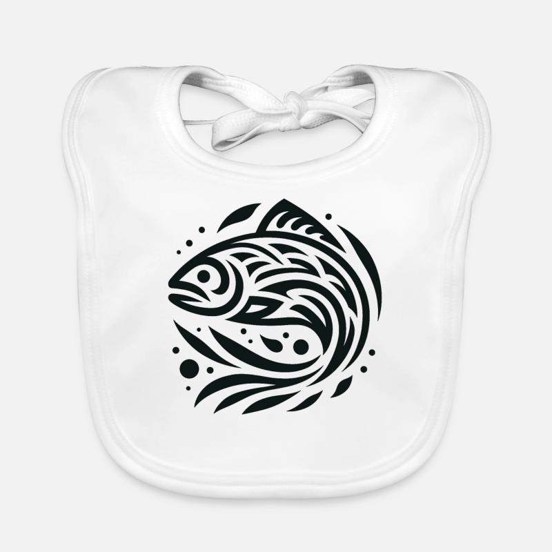 Lachs Indianer-Tierkreis Baby Bio-Lätzchen