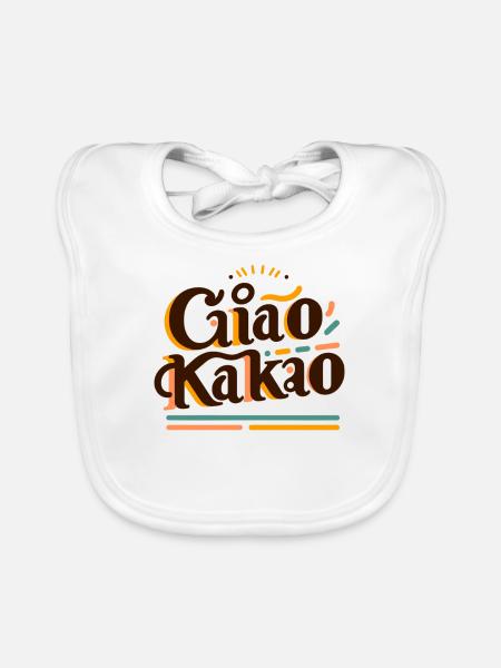Ciao Kakao - Baby Bio-Lätzchen - Weiß - Vorne