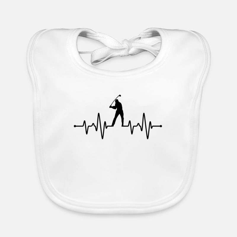 Golf-Herzschlag Baby Bio-Lätzchen