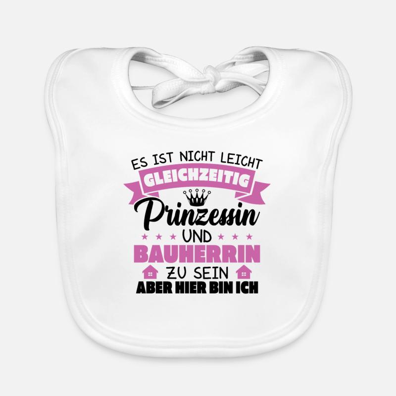 Prinzessin und Bauherrin Baby Bio-Lätzchen