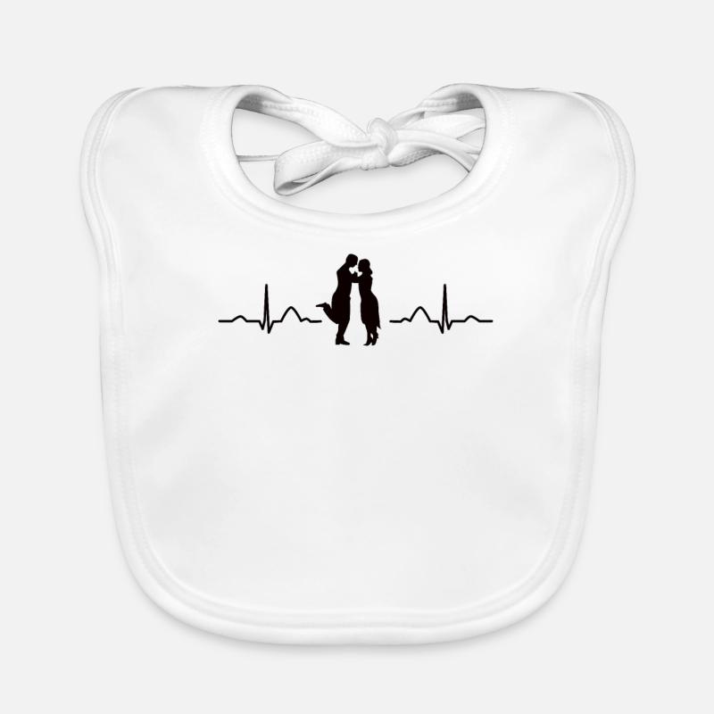 Tango Argentino Heartbeat Tango Vals - Baby Bio-Lätzchen - Weiß