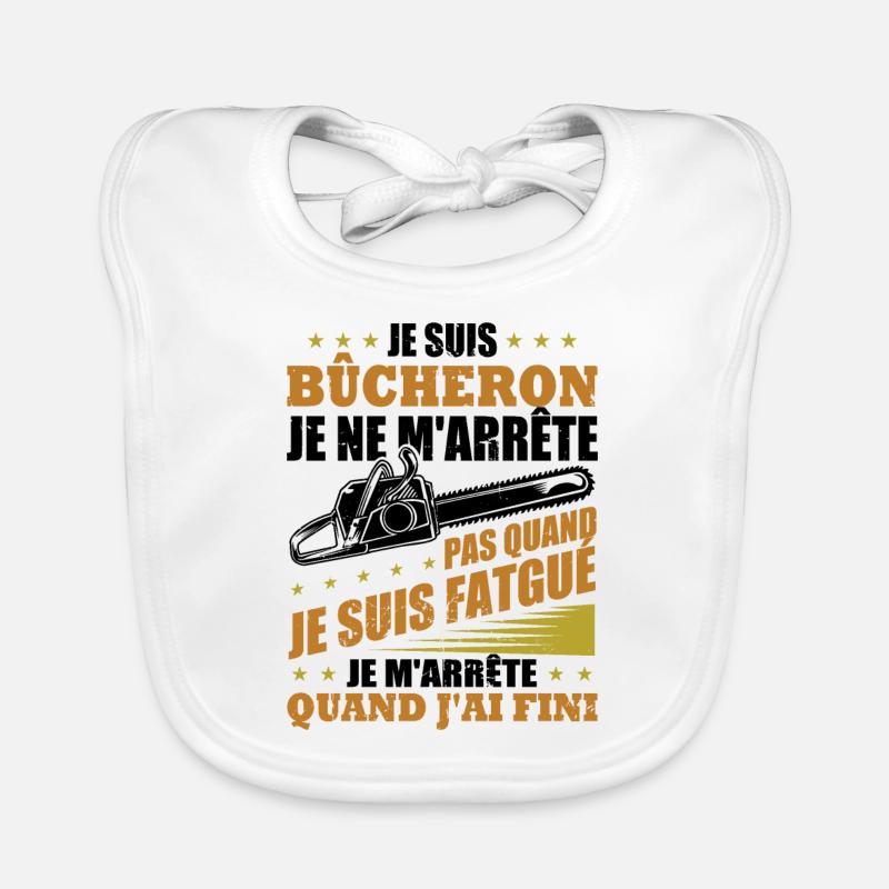 Je suis bûcheron Bavoir bio Bébé