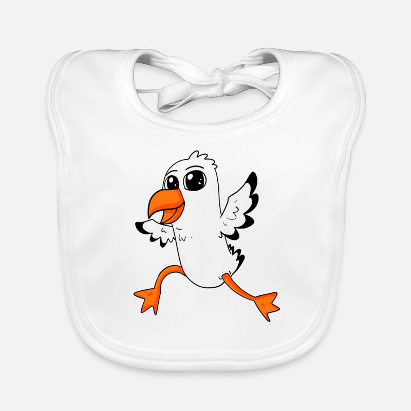 Möwe Vogel Nordsee Baby Bio-Lätzchen