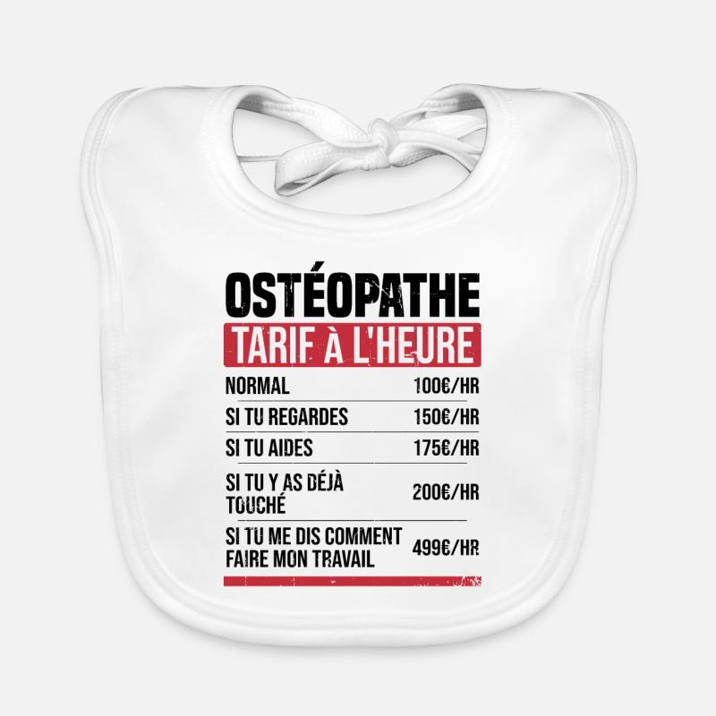 Osteopath Stundensatz Geschenkidee Humor Baby Bio-Lätzchen