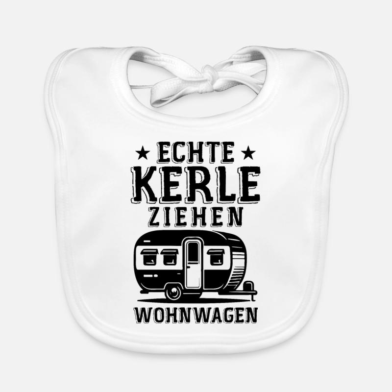 Real guys pull caravan Organic Baby Bibs