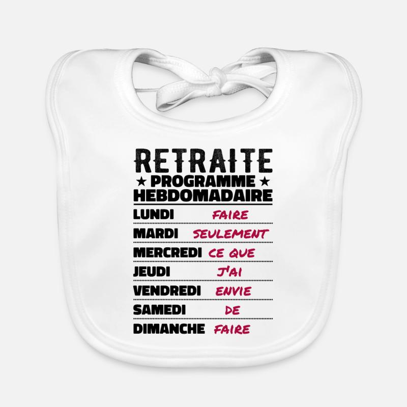 Retraite Programme Hebdomad Retraite Rigolo Bavoir bio Bébé