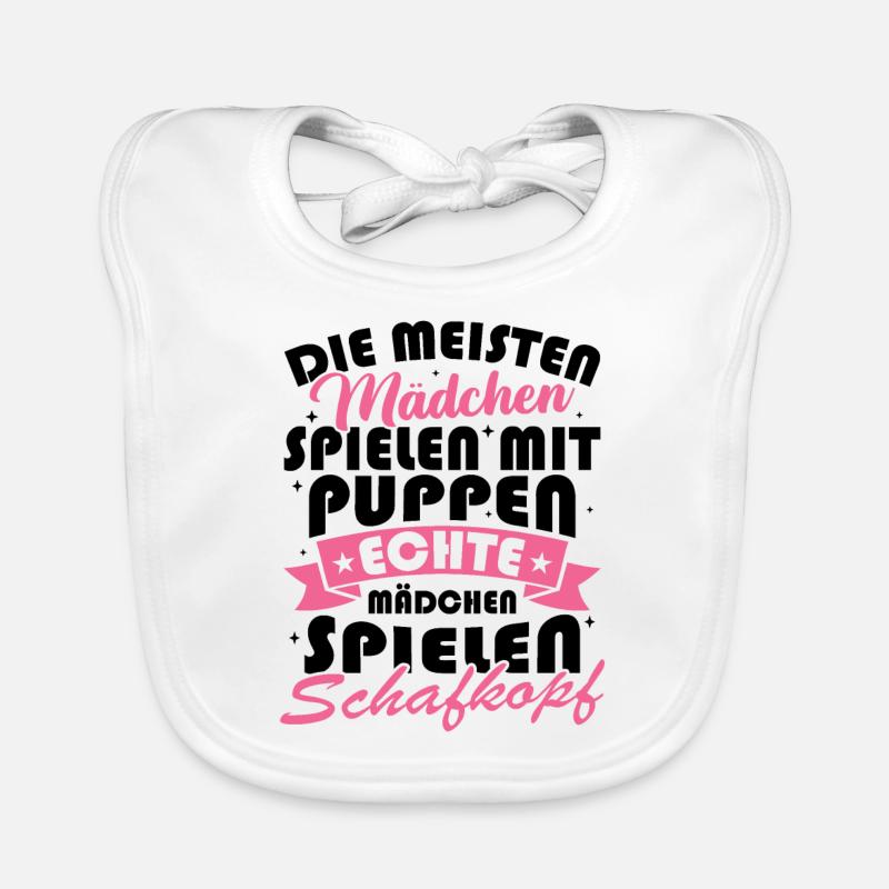 Echte mädchen spielen schafkopf Schafkopfen Baby Bio-Lätzchen