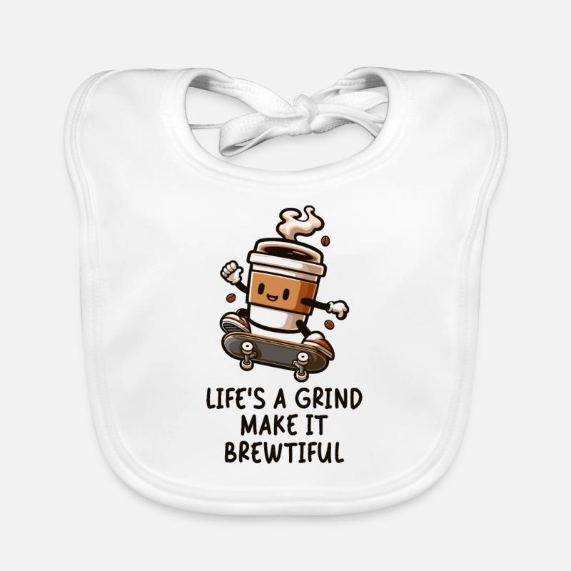 Mill of life on a skateboard Organic Baby Bibs