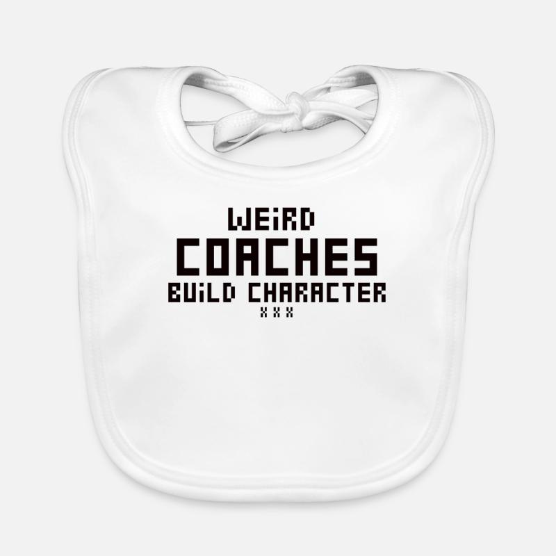 Seltsame Coaches Bilden Charakter Trainer Baby Bio-Lätzchen