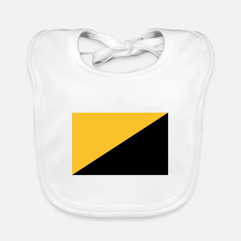 Anarchie Cafpitalisme Drapeau plat - Bavoir bio Bébé - blanc