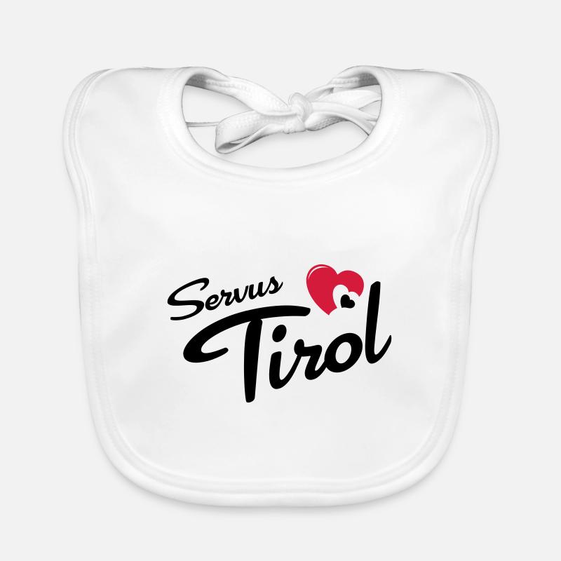 Servus Tirol mit Herz Baby Bio-Lätzchen