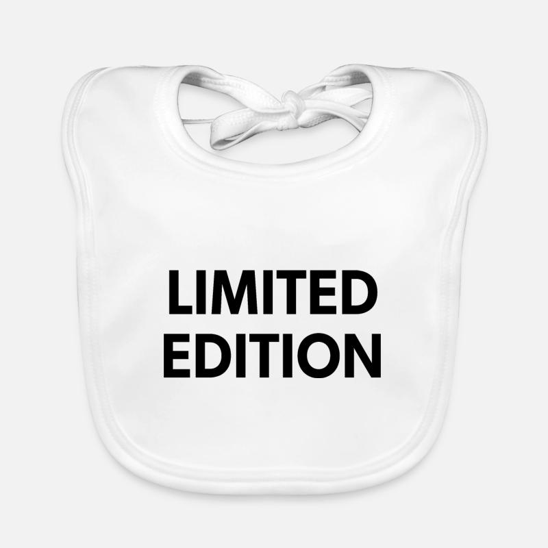 Limited Edition - Schwarzer Text Baby Bio-Lätzchen