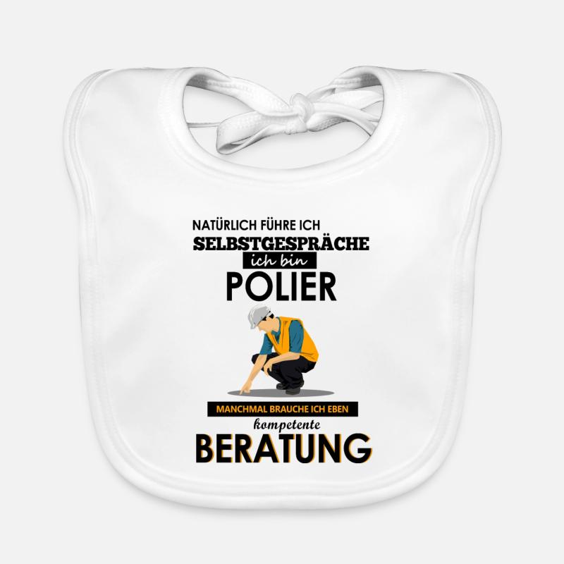 Polished Shirt • Construction Site • Site Manager Gift Organic Baby Bibs