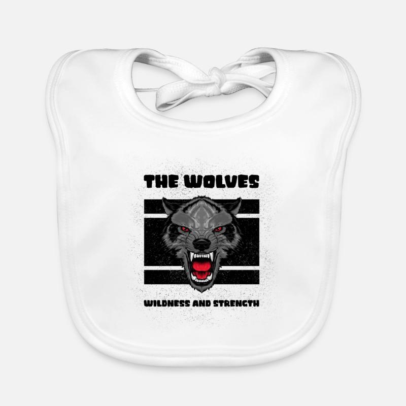 Angry wolf Wolves Animals Quotes Wolf Sprüche Baby Bio-Lätzchen