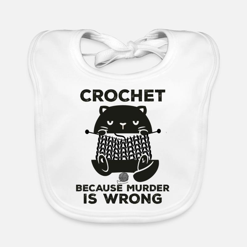 Crochet Because Murder Is Wrong Organic Baby Bibs