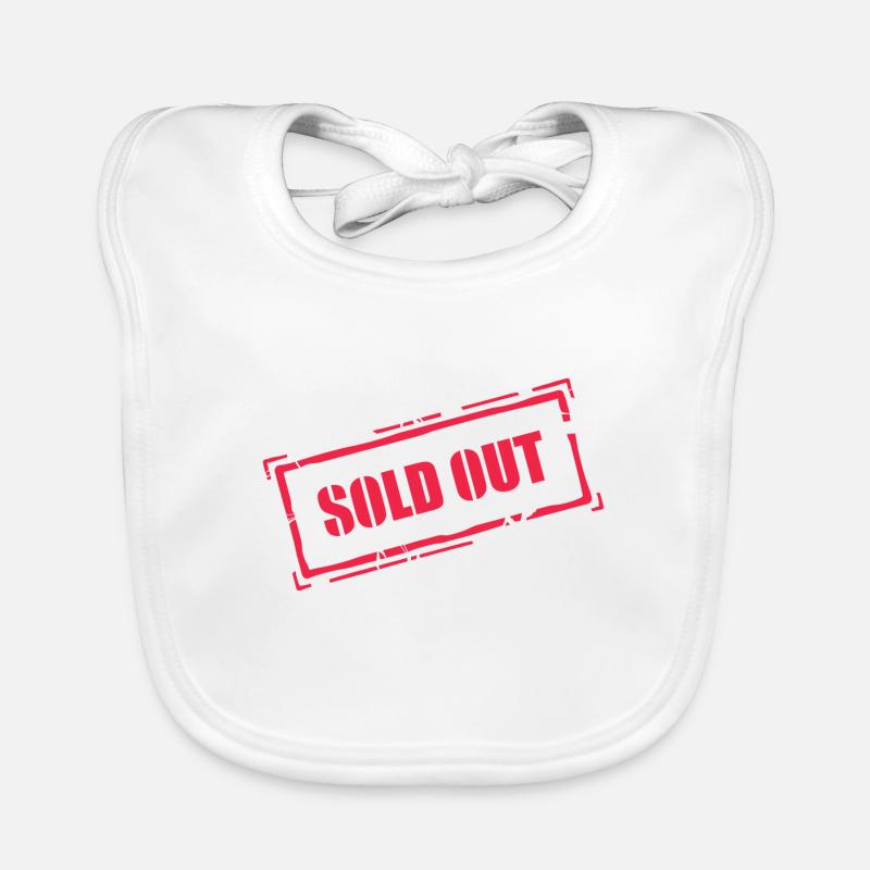 Sold Out Stempel (Rot) Baby Bio-Lätzchen