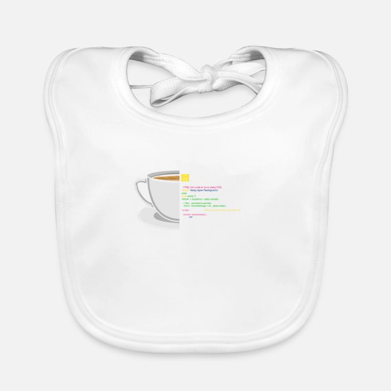 Lustiges Computer Kaffee Programmierer Design Baby Bio-Lätzchen