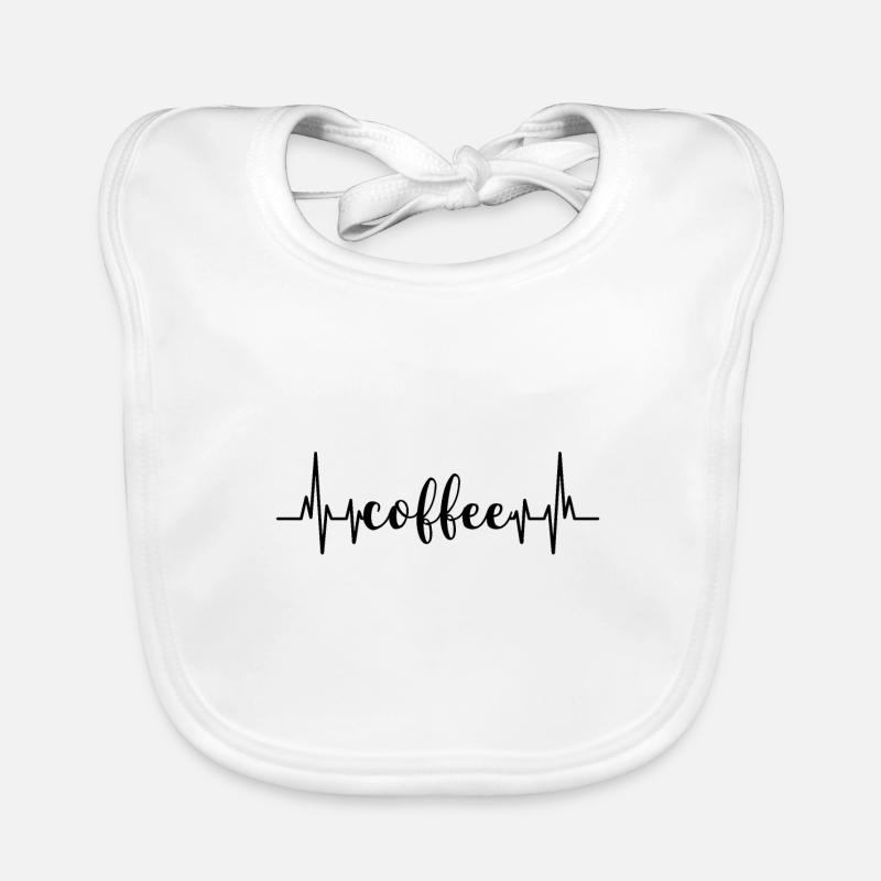 Coffee Heartbeat Organic Baby Bibs