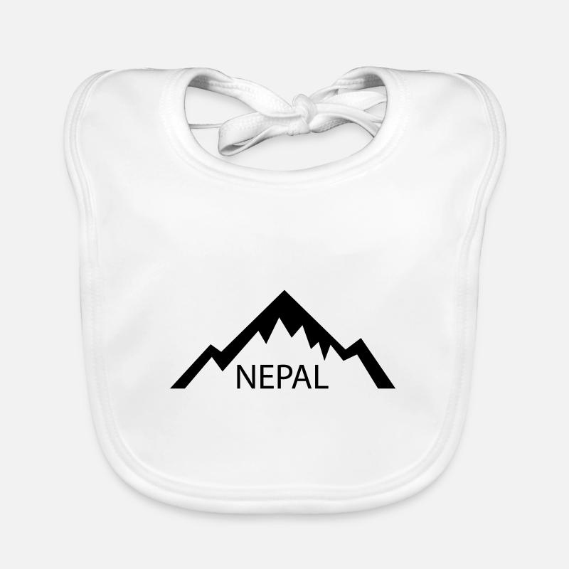 Nepal - Baby Bio-Lätzchen - Weiß