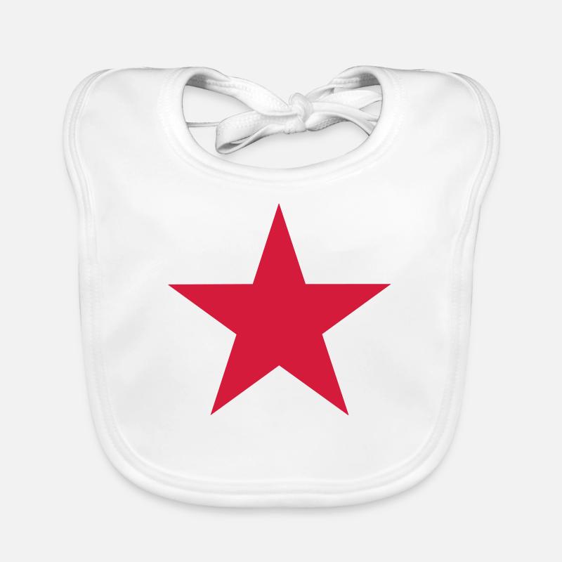 STAR - Bavoir bio Bébé - blanc