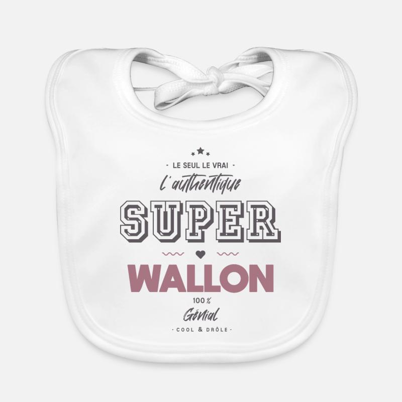 L authentique super wallon Bavoir bio Bébé