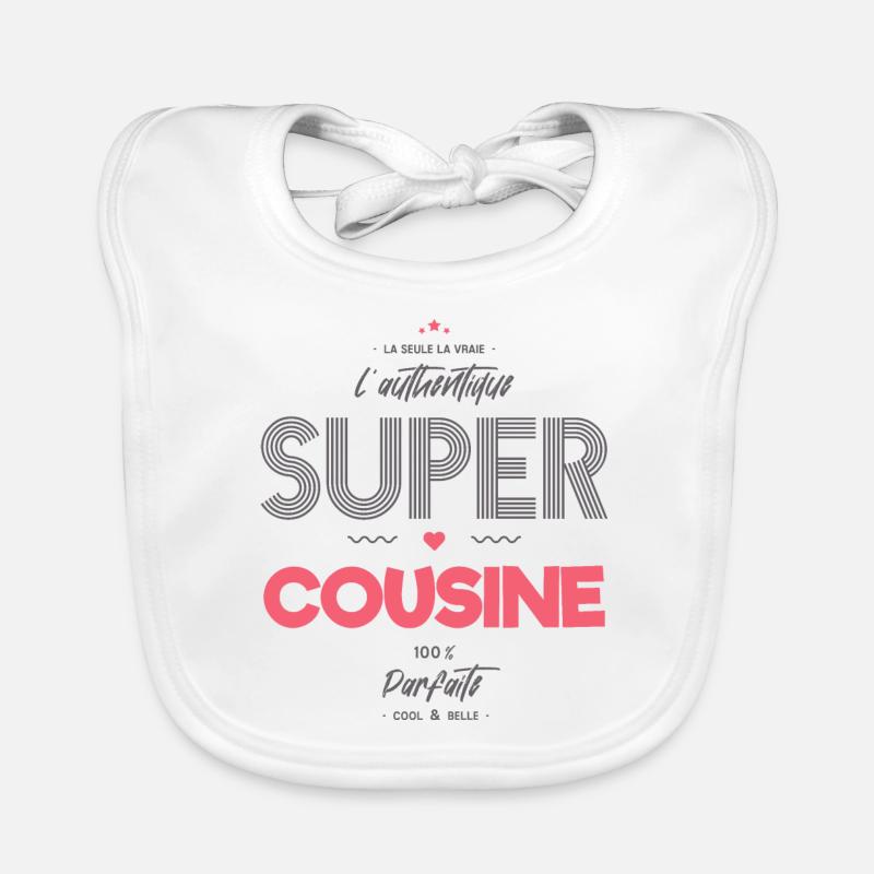 L authentique super cousine Bavoir bio Bébé