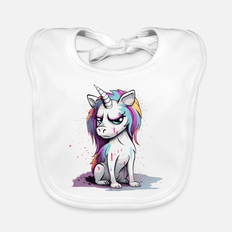 Grumpy Unicorn Organic Baby Bibs