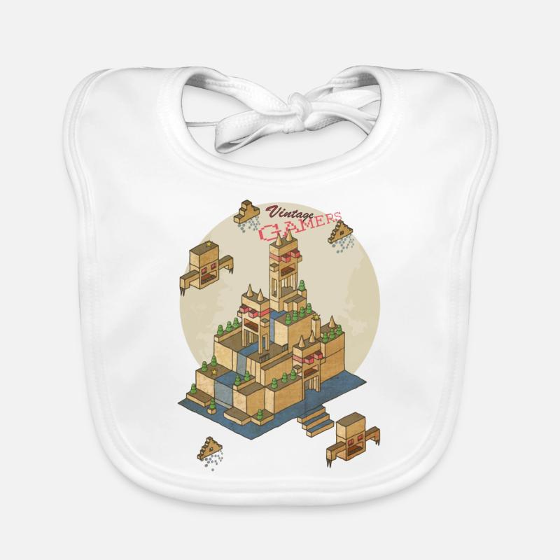 vintage game - Bavoir bio Bébé - blanc