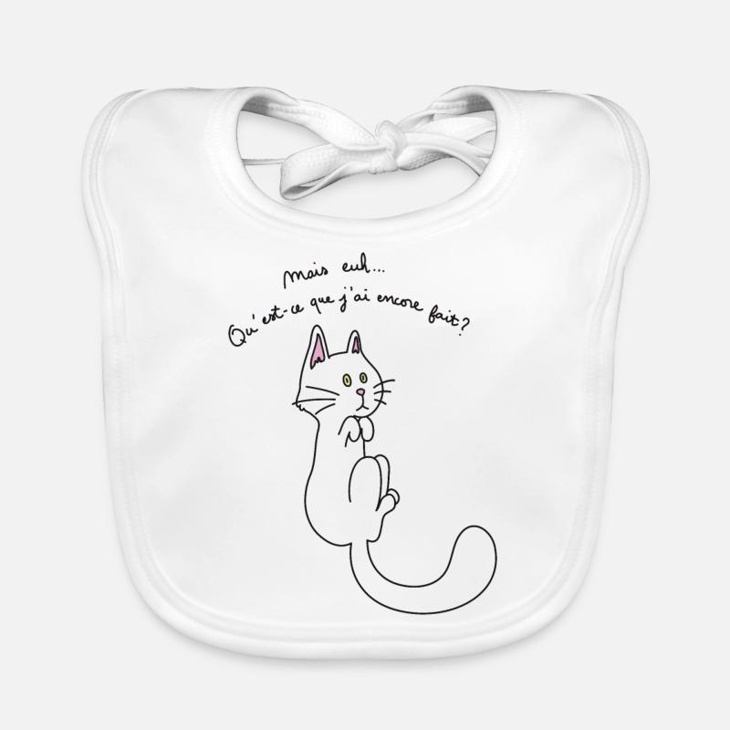 Chat innocent... ou pas ! Bavoir bio Bébé