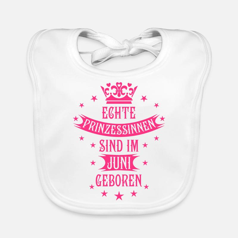 06 Echte Prinzessinnen im Juni geboren Prinzessin Baby Bio-Lätzchen