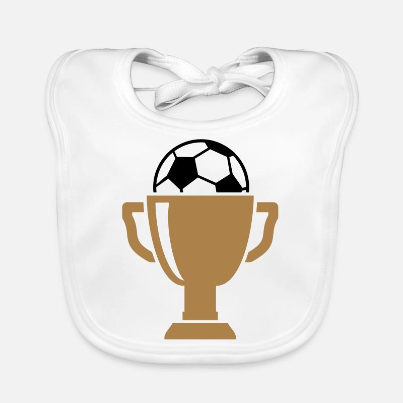 Fußball Pokal - Geschenk für Sieger Baby Bio-Lätzchen
