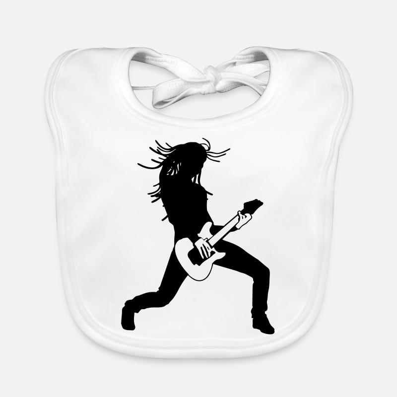 guitar player eu Organic Baby Bibs