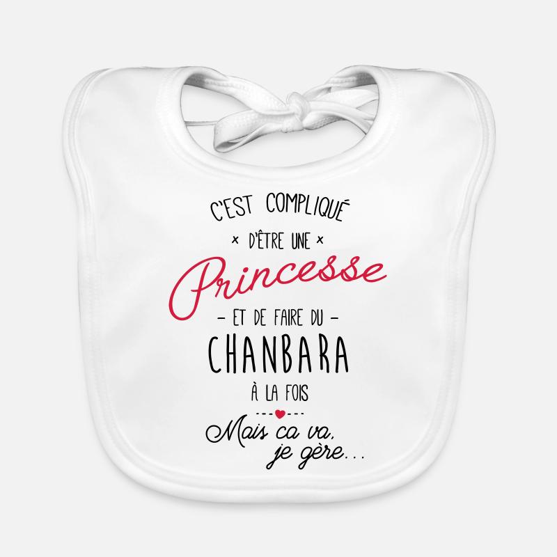 princesse et Chanbara Bavoir bio Bébé