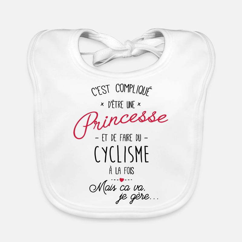 princesse et Cyclisme Bavoir bio Bébé