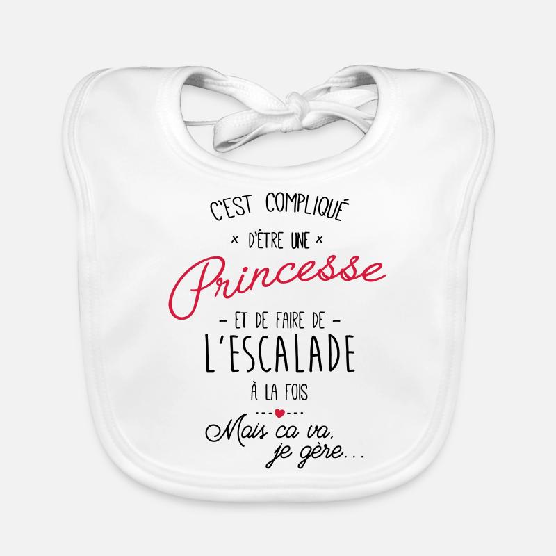 princesse et Escalade Bavoir bio Bébé