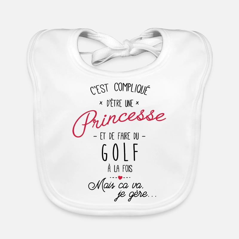 princesse et Golf Bavoir bio Bébé