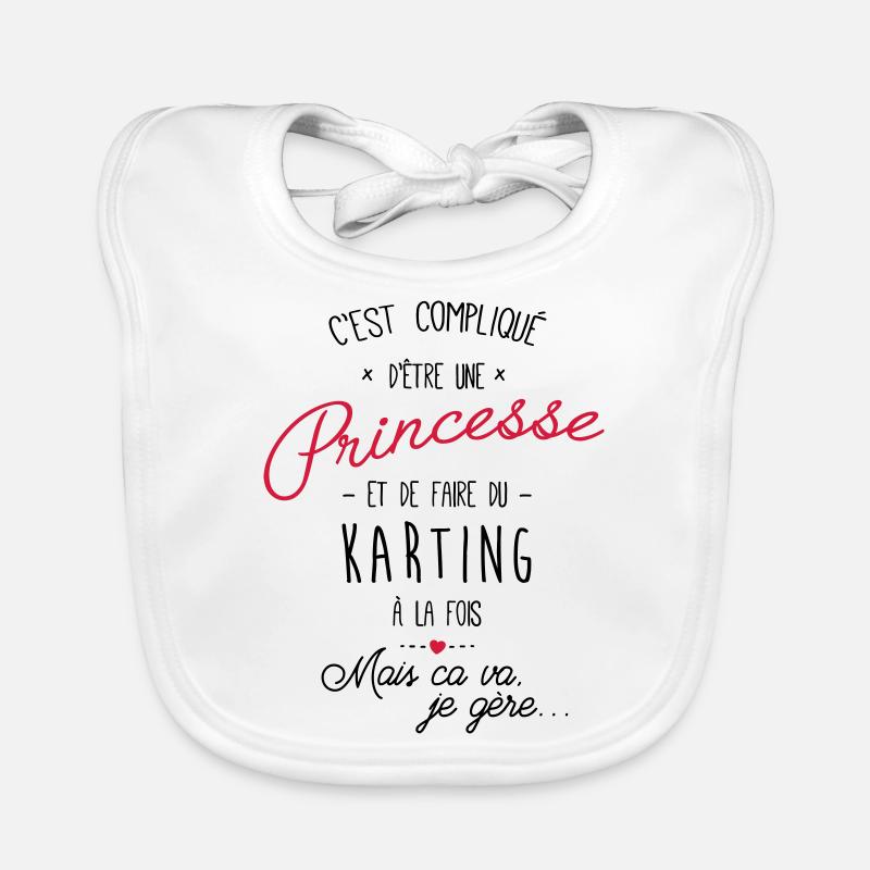 princesse et Karting Bavoir bio Bébé