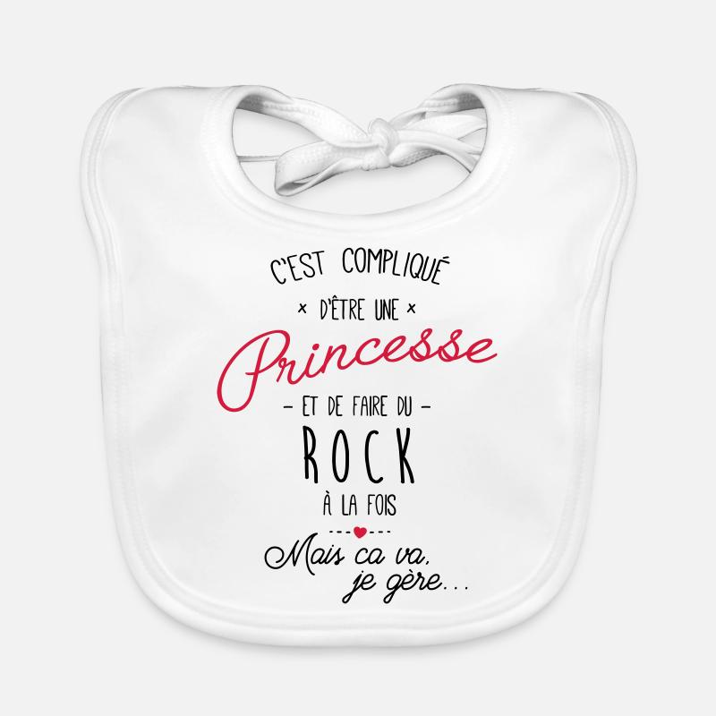 princesse et Rock Bavoir bio Bébé