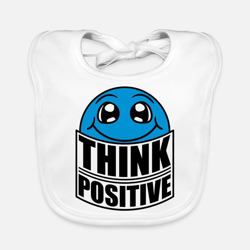 Think Think Cool Think Positive Stay Positive Organic Baby Bibs