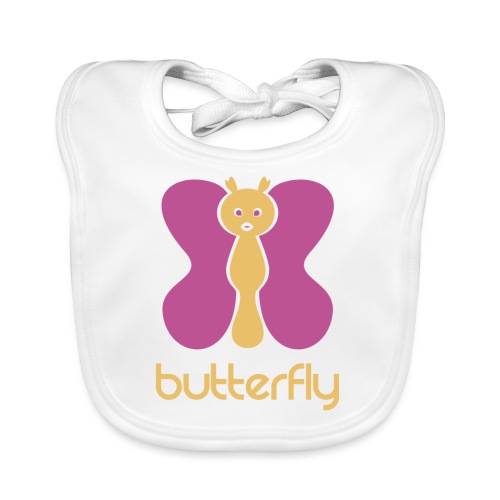 BUTTERFLY = MARIPOSA - Babero de algodón orgánico para bebés