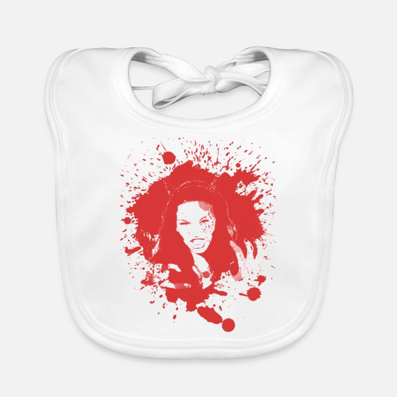 Halloween blutig Gesicht Teufel Geschenkidee Baby Bio-Lätzchen