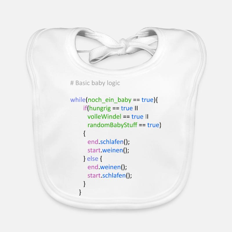 Programmeur bébé logique Bavoir bio Bébé