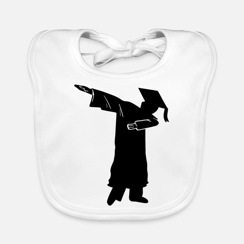 Diplômé Dabbing Dab - Bavoir bio Bébé - blanc