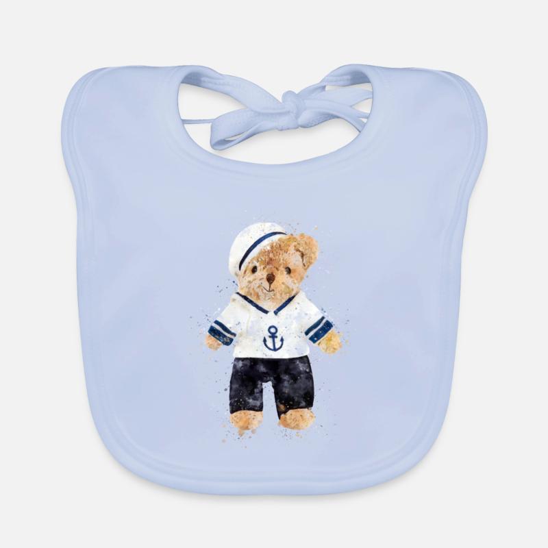 teddy bear sailor Baby Bio-Lätzchen