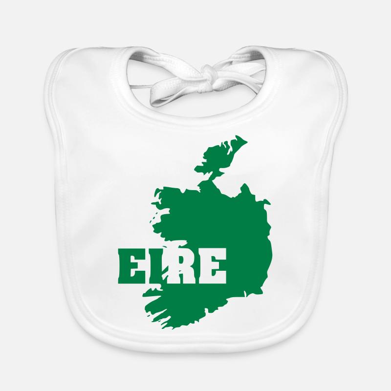 Irlande (ID: 002004) - Bavoir bio Bébé - blanc