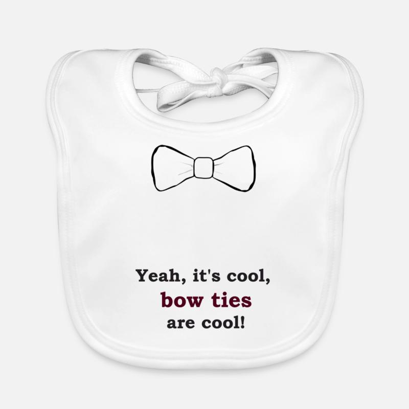 bow tie are cool Bavoir bio Bébé