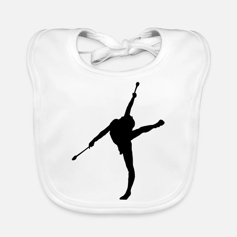 gymnastique rythmique 1 - Bavoir bio Bébé - blanc