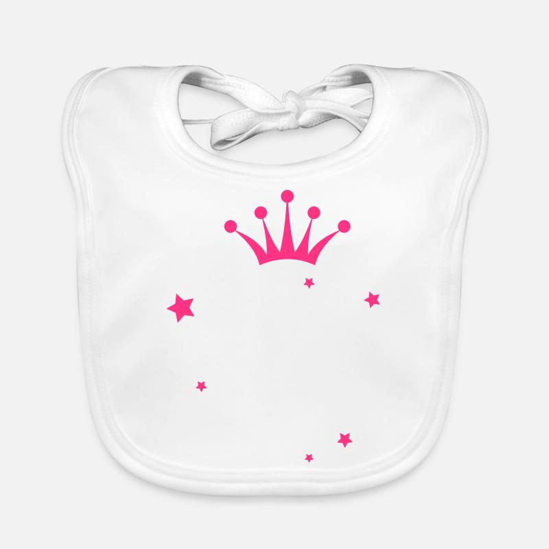Crown with Stars - Insert Own Name/ Text Bavoir bio Bébé
