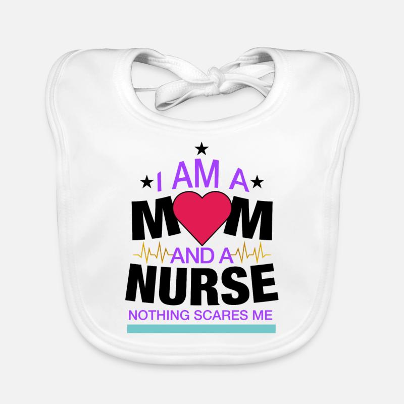 Ich bin eine Mutter und eine Krankenschwester Nichts macht mir Angst Baby Bio-Lätzchen
