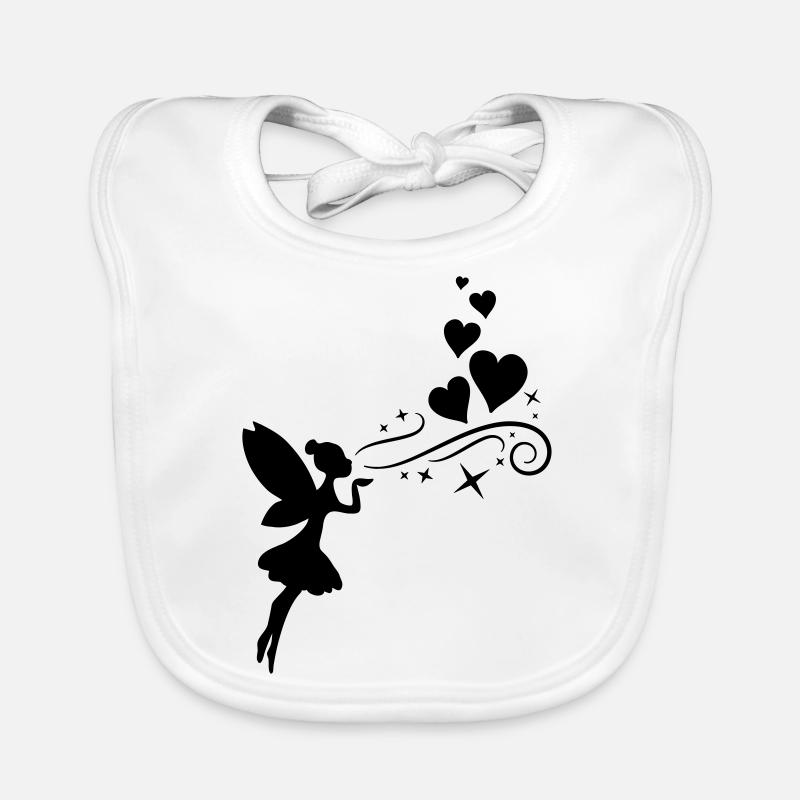 fairy fee hearts Baby Bio-Lätzchen